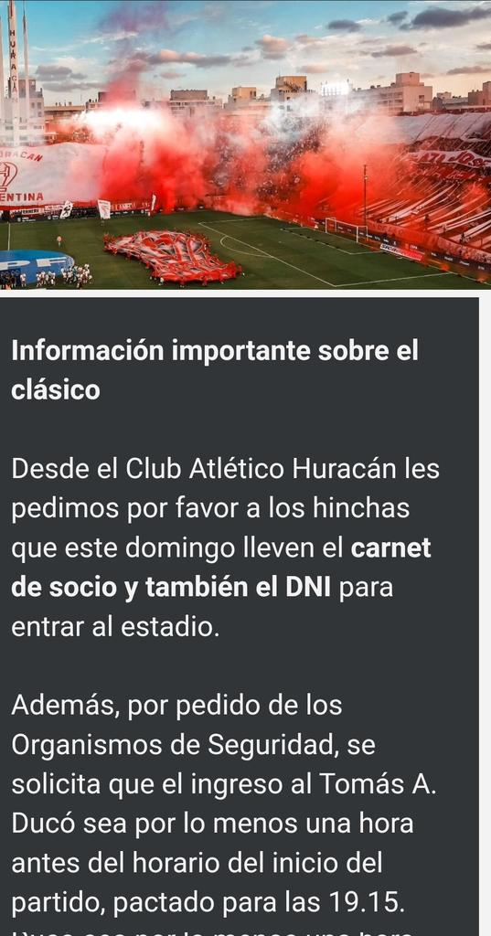 laquemaweb's tweet image. 🎈#huracan vs #sanlorenzo 🔴🔵Info importante para asistir al #duco