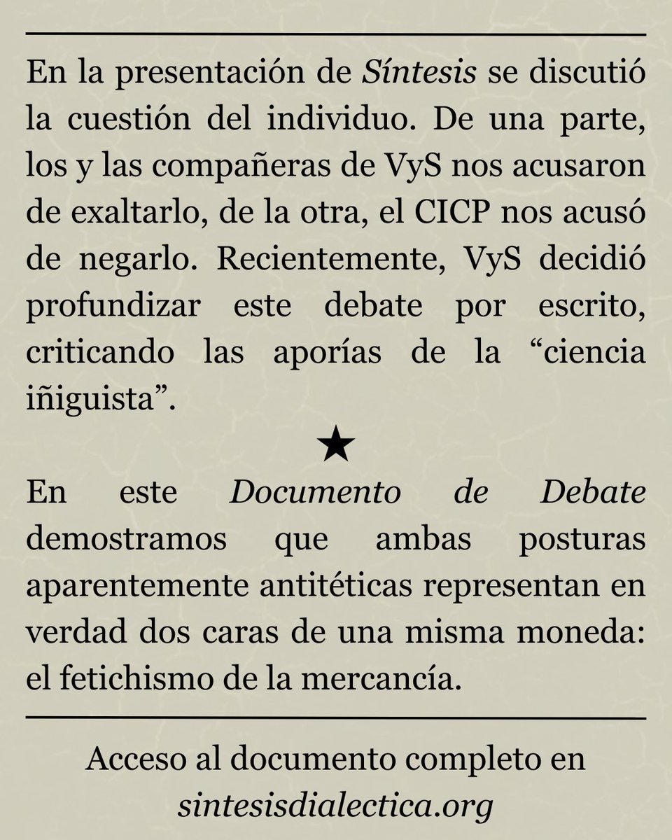Documento de Debate, N. 1 🚩

La acción revolucionaria no es una palabra: respuesta a Vida y Socialismo 

Ramiro Cartelli (GEMH)
Felipe León (GCEP)

Lee al documento completo: sintesisdialectica.org/documentos/