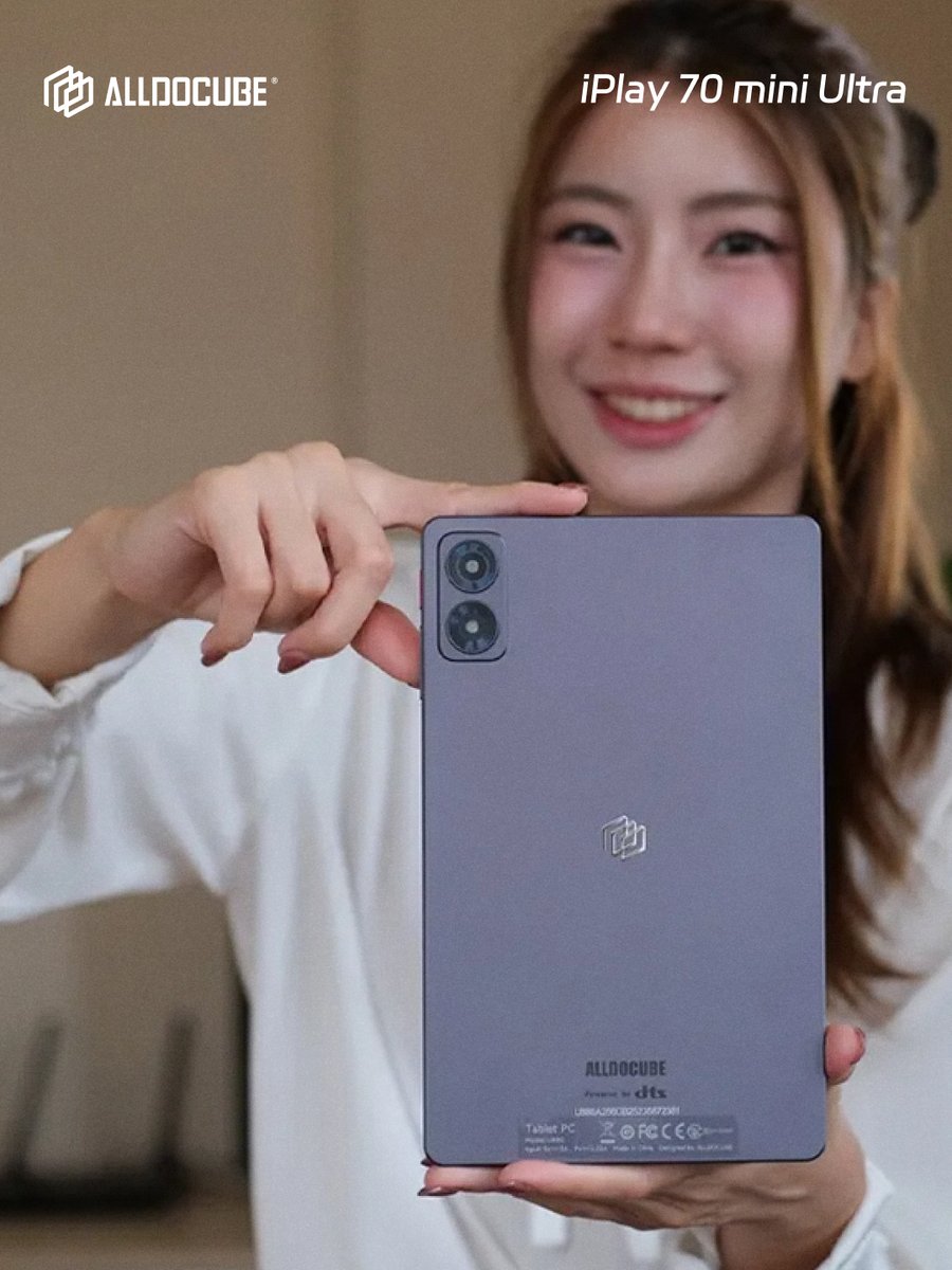 alldocube's tweet photo. 🖐️ Small but mighty — the 8.8” size fits perfectly in your hands for gaming, streaming, and browsing on the go.
Lightweight and ergonomic for hours of comfortable play.
https://t.co/yqpNdZqOno
#iPlay70miniUltra #HandheldGaming #PortableTablet #CompactPower #MiniButMighty https://t.co/kIywejiCFA