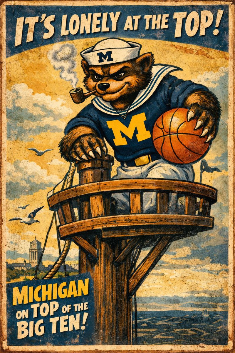 Man it’s lonely up here at the top of the big ten 〽️🟡🔵😤 up next the buckeyes 🤫 #Goblue