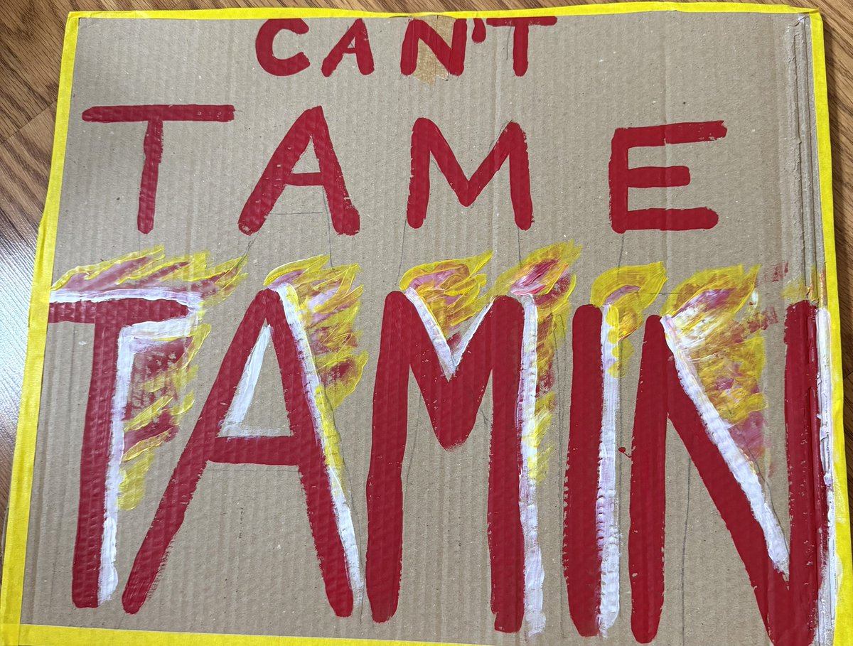 Our group found this sign outside the doors of #Hilton after the game today. We assume it wasn’t allowed inside. #CyclONEnation can you help us find the person who made it? #Cyclones