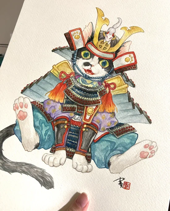 娘のために絵の具探してたら昔展示のために描いたアナログ絵が出てきた。 雑に保管してたわ… BOOTHとかに出したら売れるかなぁ とりま何か額縁にいれとかなきゃ