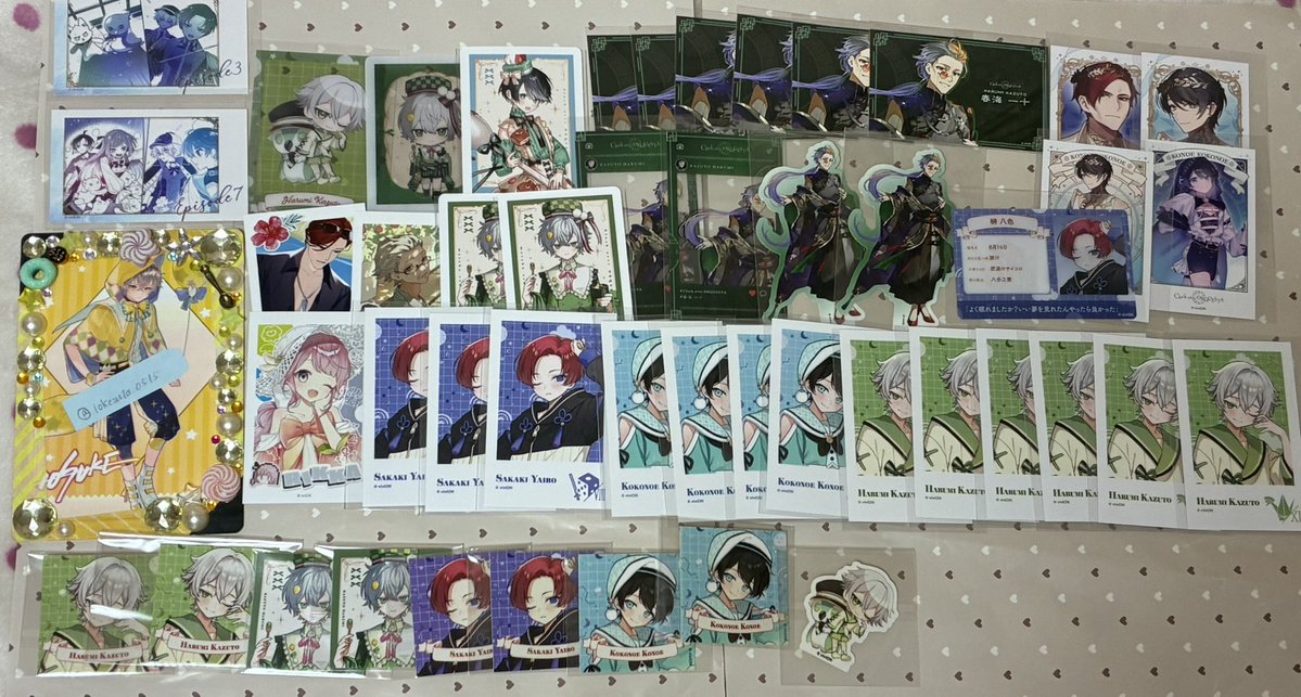 【交換/譲渡】
クロケスタ DMM ラッフル くじ 缶バッジ アクスタ カレンダー 紙類 新衣装 周年 マルイ 

譲:一夜 二香 三斗 四麻 六華 七星 八色 九日 一十 零士

求:定価＋送料
または同異種 五百助(等身のみ)
クマアイス等身一夜①

郵送のみ
異種は夏祭り マルイ関連 月刊ぷちくろ 新衣装優先
↓