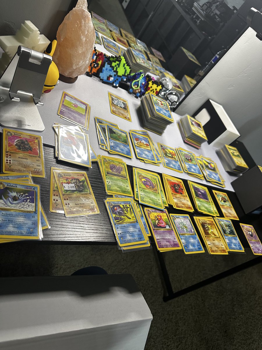 PreserveTheCard's tweet photo. Sorting sessions hit different when it’s all vintage. Every card tells a story — some louder than others.
What’s the first card you look for when you see a table like this?

#TCGCommunity #PokemonCollectors #VintageTCG #CardSorting #HobbyLife https://t.co/mT2ckSycGy