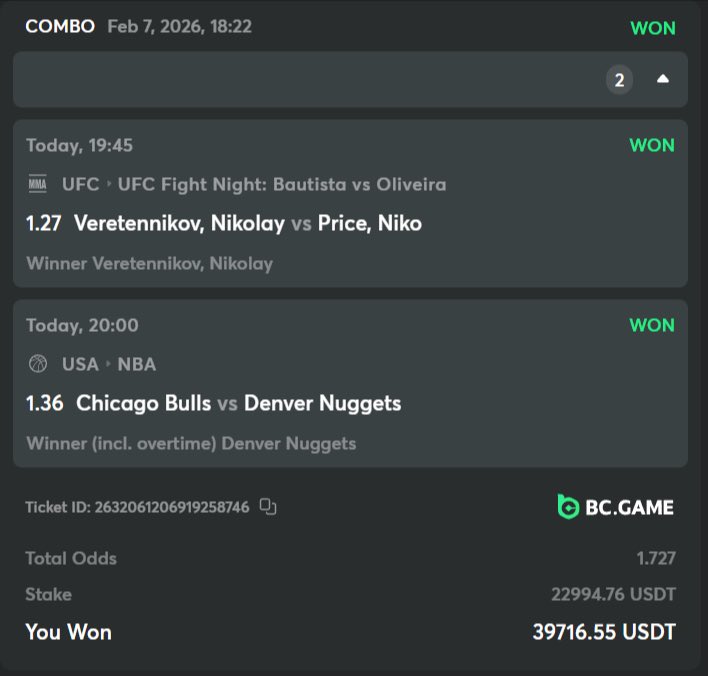 Lakers ML✅
Nikolay Veretennikov ML✅
Nuggets ML✅
Bruna Brasil ML👎🏽

Easy money, I put y’all on!!🔊
