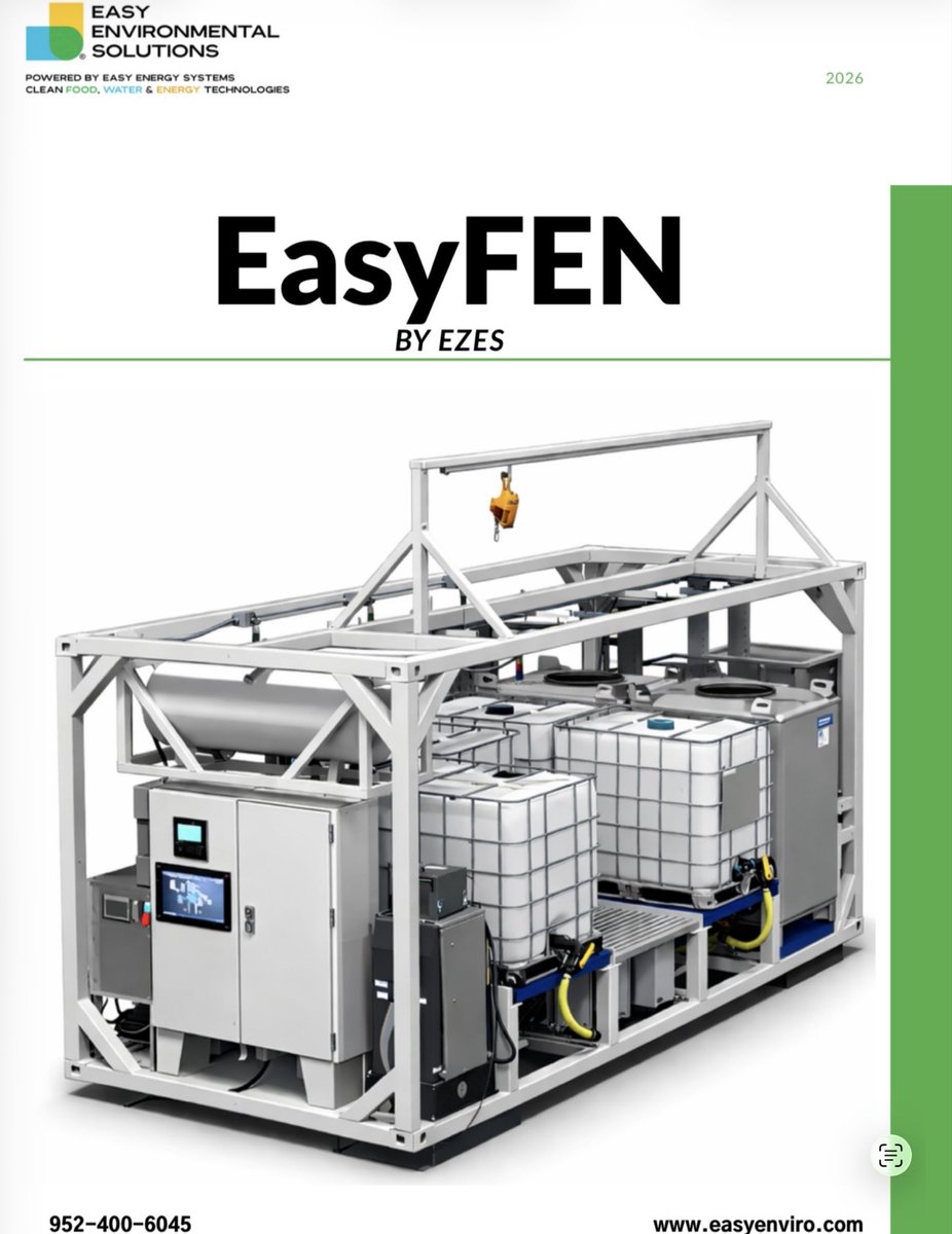 Hi $EZES ( Easy Environmental Solutions, Inc.) team.

I thought you might like to see the most recent photo of our fully automatic, modular liquid microbial EasyFen. ( patents pending.) We believe its ability to create over 1 million acres per year of  liquid microbial fertilizer