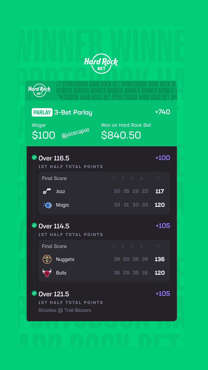juicecapoo's tweet image. $100 to $840 ✅

$25 Giveaway begins now!

Must tag 3 fwenz and rt

Jazz Magic Nuggets Bulls Grizzlies Trail Blazers NBA Basketball Super Bowl