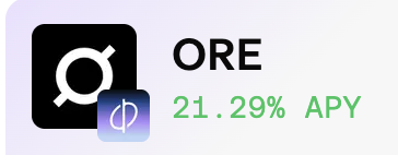 Best thing about $ORE is I can use it without ever selling it.

Thanks to <a href="/0xProject/">0x</a> I can now 21% APY return on my ORE, I can get a loan against it to pay for rent and daily shit and the loan pay for itself with that kind of APY.

That's SoV on steroids right there.