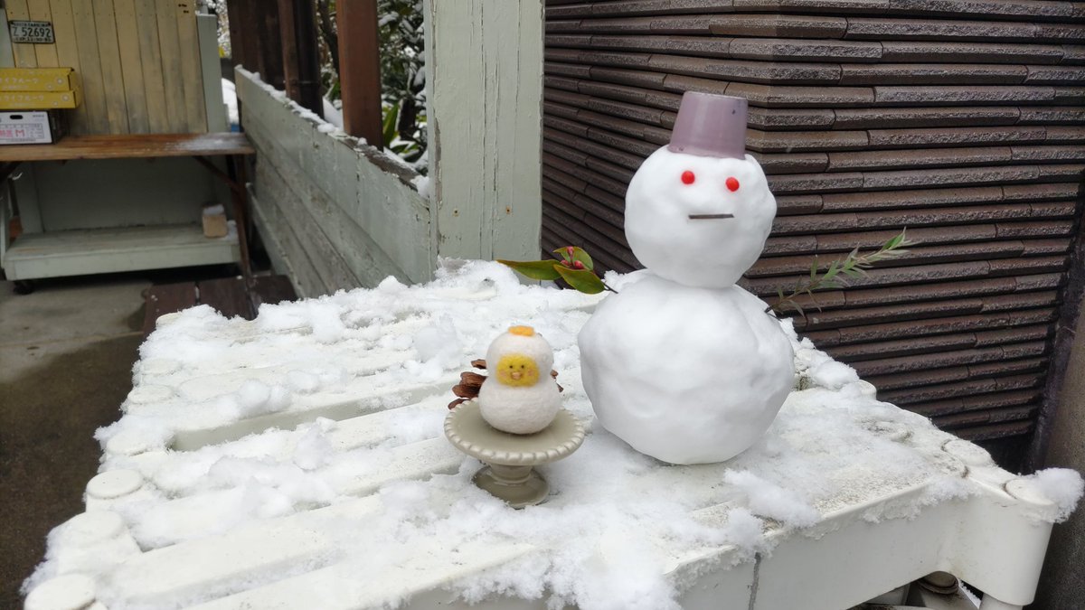 雪の中でかき氷！