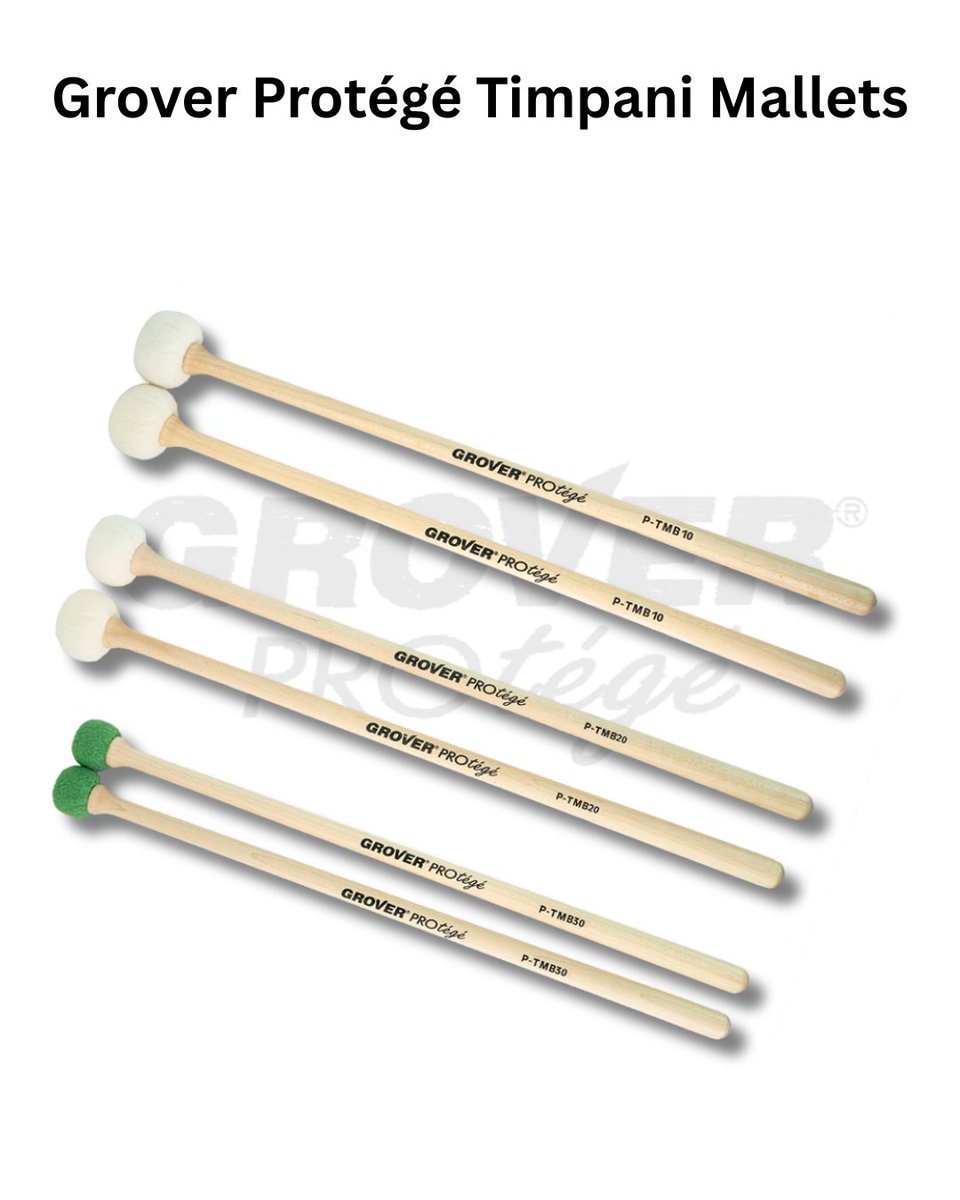 GroverProPerc's tweet photo. NEW! Grover Protégé Timpani Mallets
The Protégé Series is designed to give students and young performers access to professional-level tools that support long-term growth and musical development.
#groverpropercussion #groverprotégé #timpanimallets #professionalpercussion https://t.co/jlOuVsh4mz