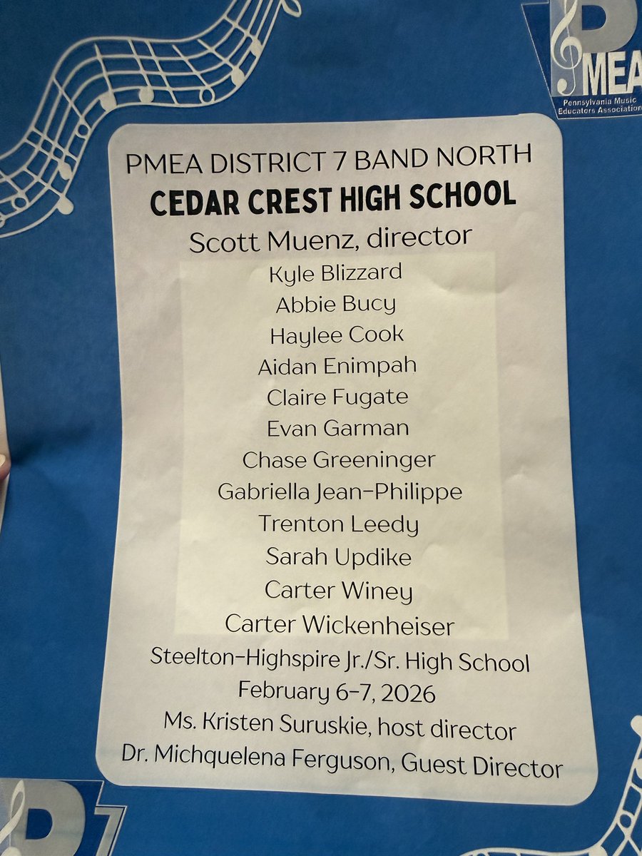 Cedar Crest Band tweet media