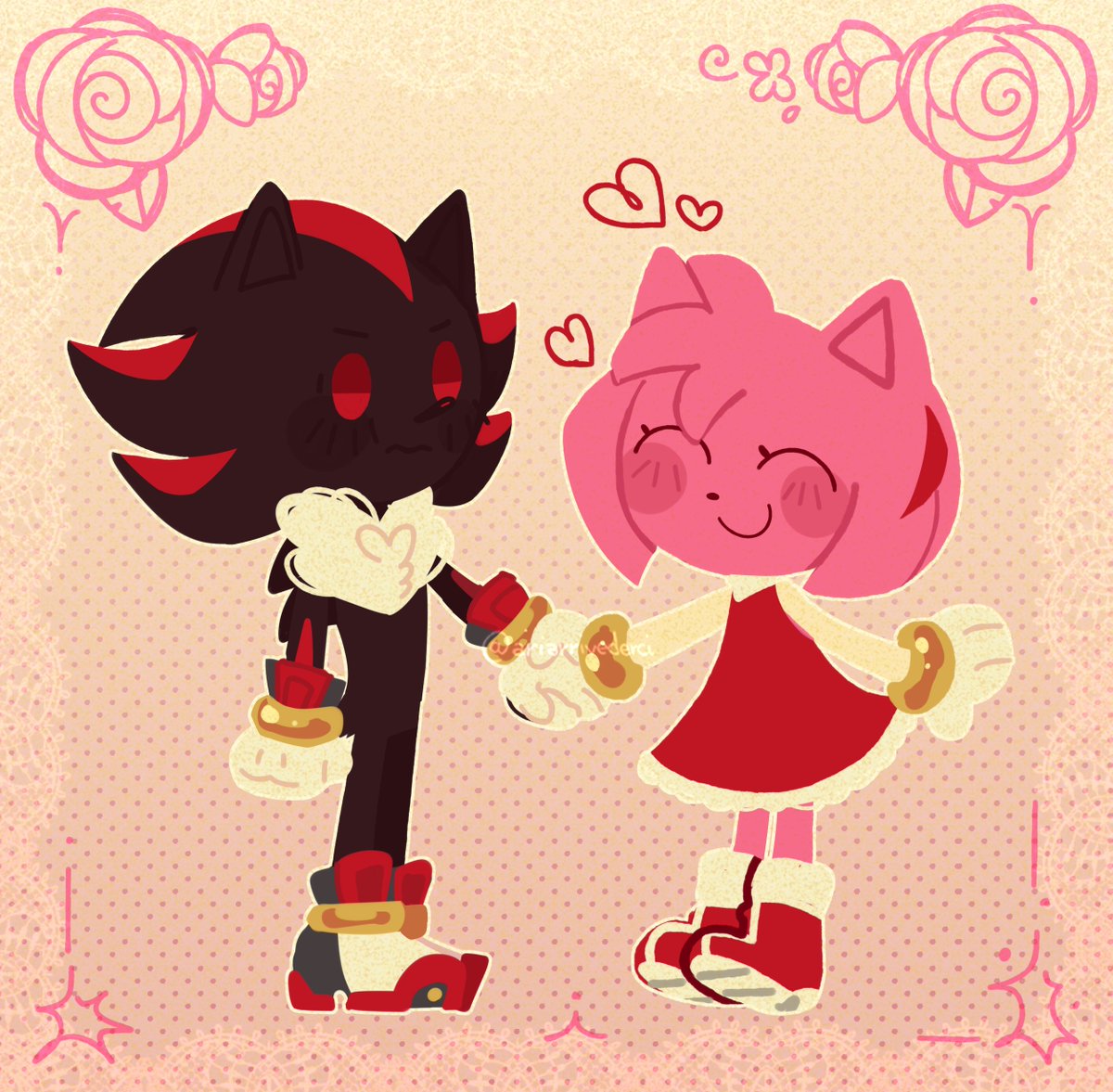 the minis 
#shadamy #Shadowthehedgehog #amyrose