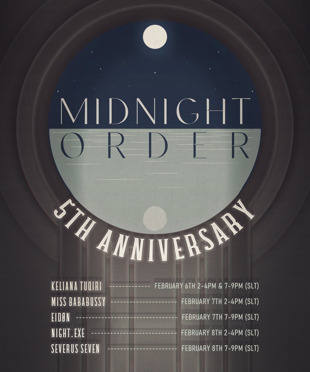 Make sure to stop through Midnight Order this weekend for a huge halftime weekend celebrating 5 years!! See you tomorrow!