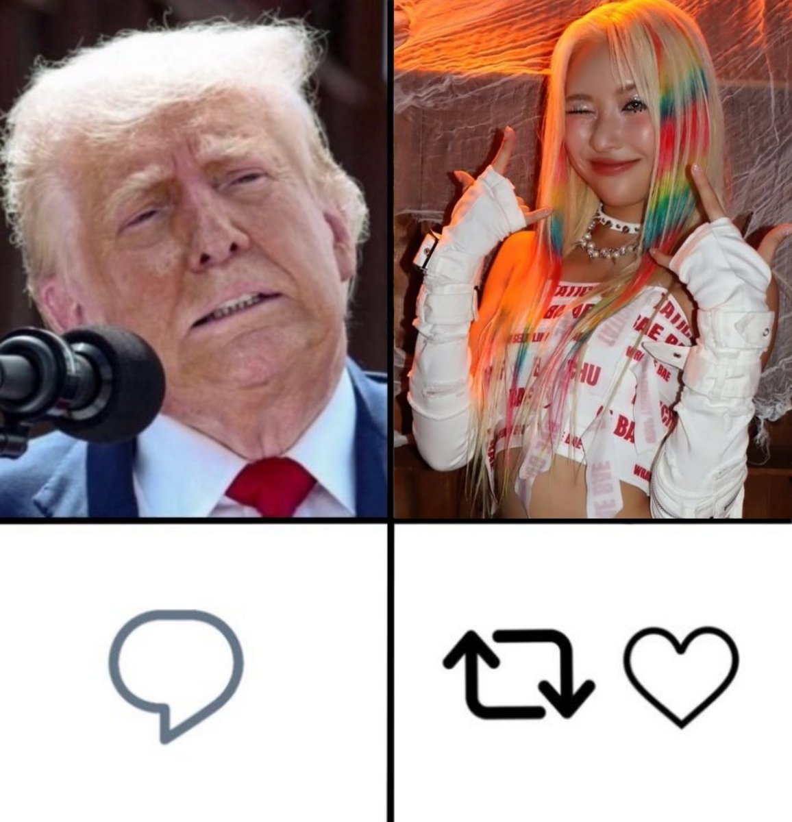 i'm sorry that i put my glorious queen next to this decaying bitch
