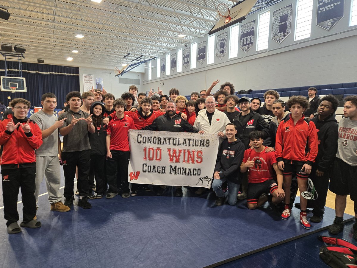 WOODBRIDGE WRESTLING ALUMNI...Wed Feb 11 is senior night. Come honor the seniors. Also Coach Monaco recorded his 100th win last weekend.