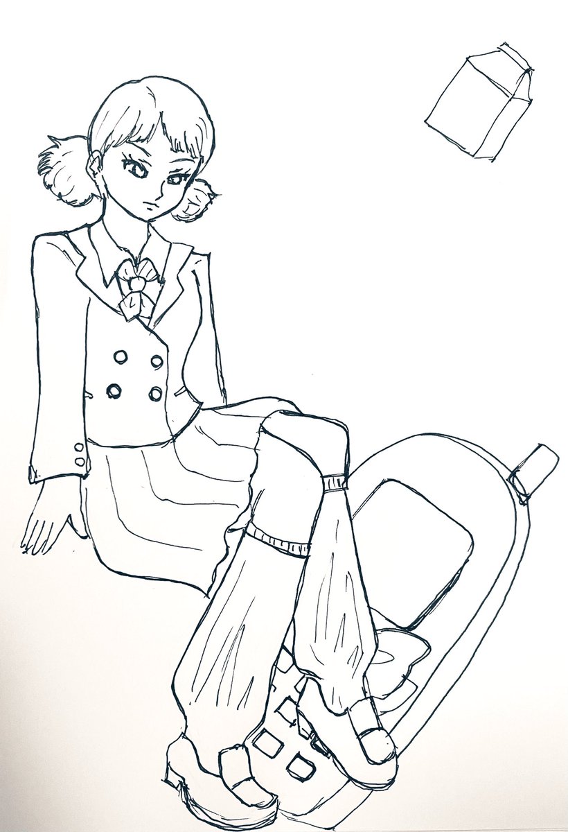 とりあえず線画のみ完成
オリジナルイラスト作品
平成女子