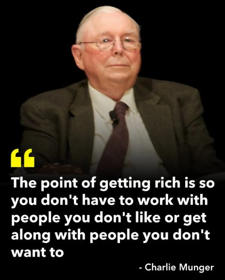 Charlie Munger understood the real payoff of wealth isn’t luxury - it’s freedom.
Freedom to say no.
Freedom to walk away.
Freedom to live life on your own terms.
