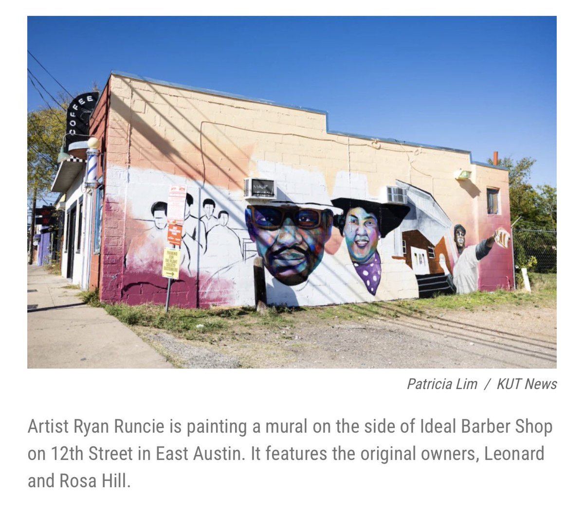 BarberNews's tweet image. An East Side story: New mural honors Austin's oldest standing Black-owned #barbershop