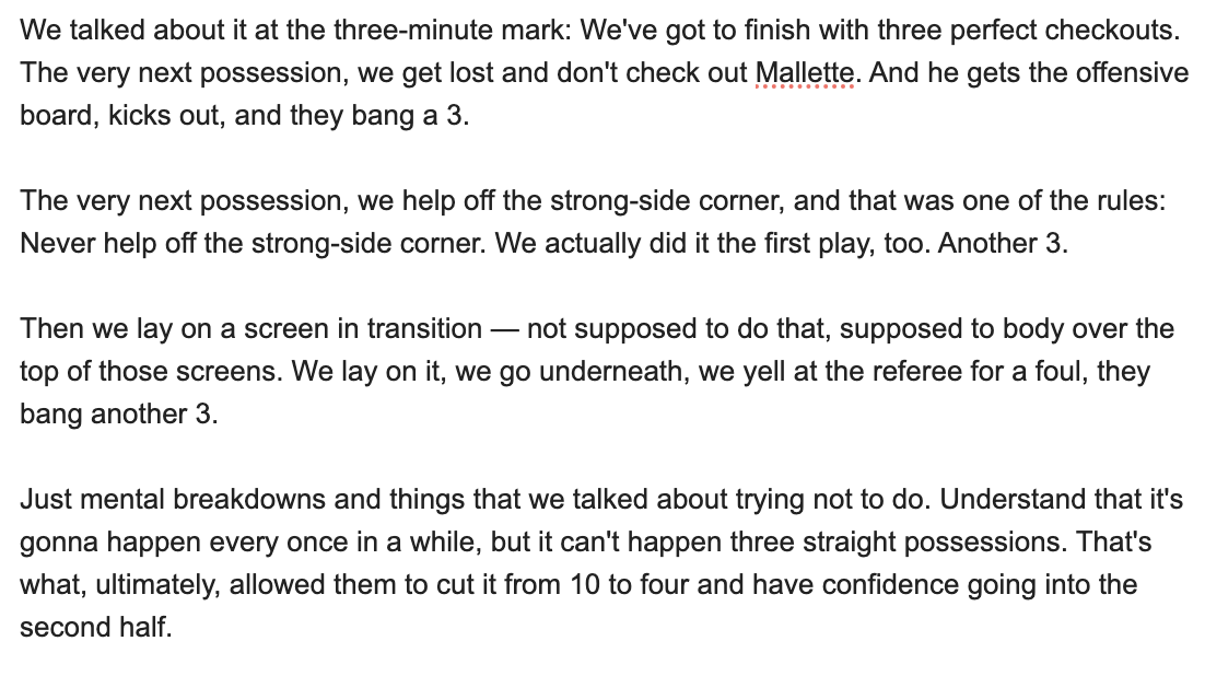 JFergusonAU's tweet photo. asked Auburn HC Steven Pearl about what happened defensively on that close to the first half by Alabama that started the comeback

he broke down Auburn's mistakes on all three of Alabama's threes: https://t.co/cNbMPYIoil