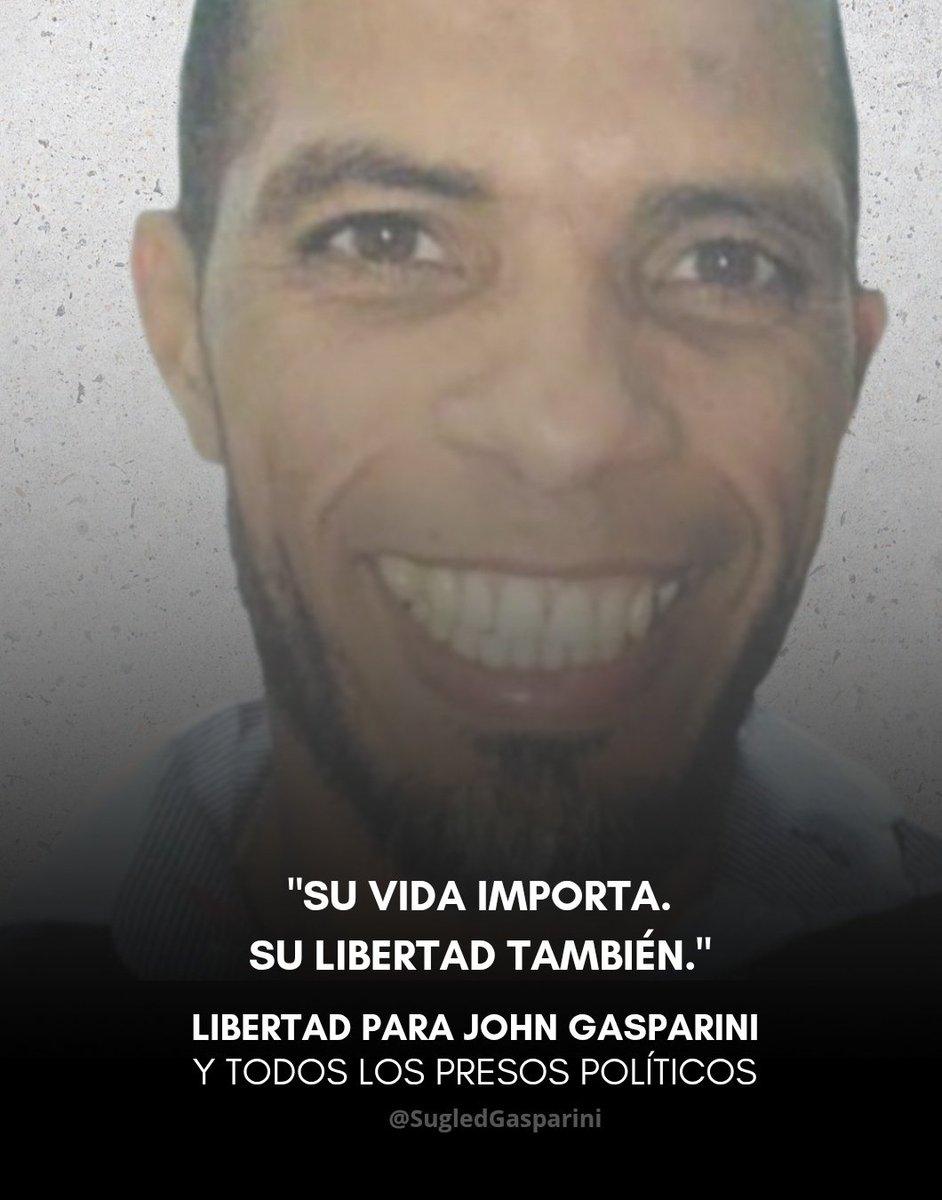 SugledGF's tweet photo. 2152 días de detención arbitraria para mi hermano, JOHN GASPARINI. Su salud colapsa por falta de atención médica, mientras se le niega una libertad que jamás debió perder.
¡Esta injusticia es intolerable!
@CorteIDH
#LiberenAJohnGasparini
#FamiliaresExigenLibertad https://t.co/z1joHg5ok5