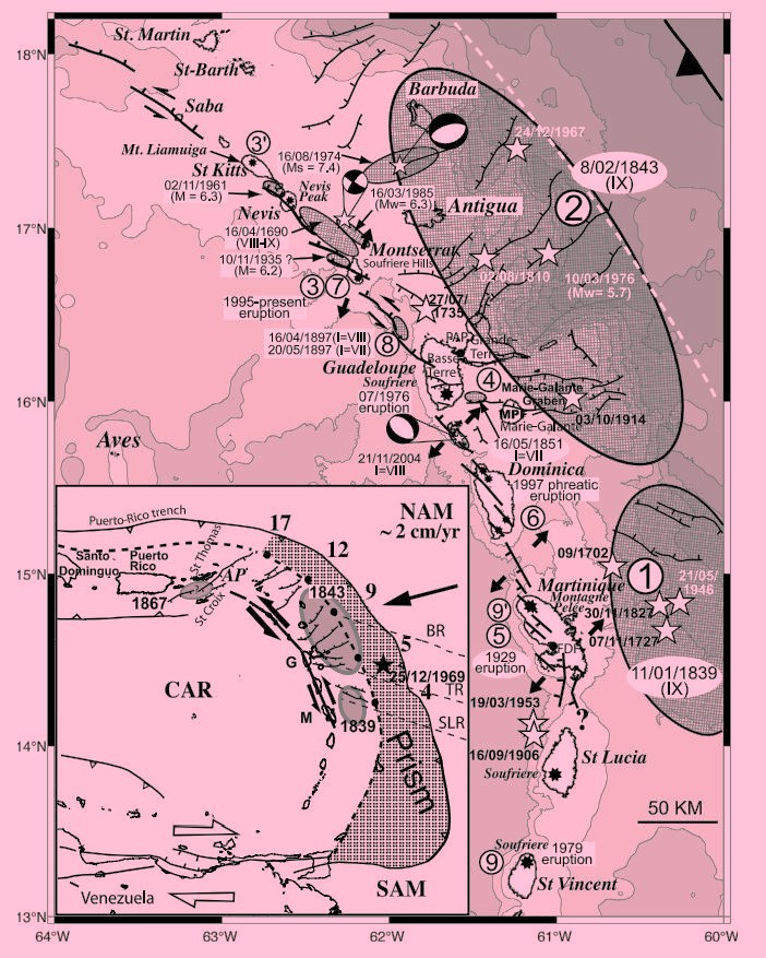 JoseRodRibeiro's tweet photo. 8 February 1843 14:40 UT
Mw8.5 #earthquake, biggest known in Lesser Antilles, hit Guadeloupe, killing 1500-5000 people, four years after the M8 Martinique EQ. Felt as far as New York.
https://t.co/YiAmsDUQRd
https://t.co/OtTOON2mWh
https://t.co/fGrEeJi1vL
https://t.co/Hy5lD0ggBq https://t.co/DpKWBq3XO6