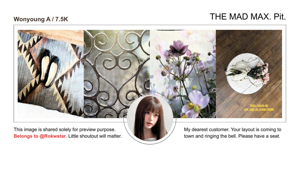 Rokwstar's tweet image. Help repost!

Selamat pagi, saya membawa 4 layout RS Wonyoung. Silahkan DM atau chat Tele saya untuk menjemput si cantik ini.

O. #zonauang #zonajajan #zonabu