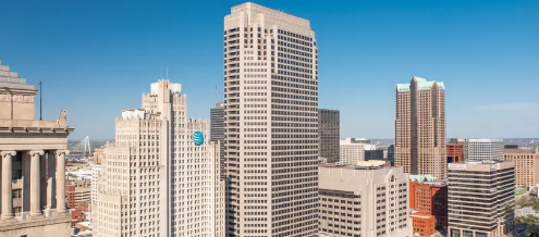 FCNightingale's tweet image. In 2024 the former AT&amp;amp;T Tower in St. Louis, Missouri sold for less than 2% of its price in 2006.

Sold for $3.6M.  Purchased for $205M in 2006.

Owner Charles Goldman sees the potential for transformation into 600 residential units.

“St. Louis has great potential and I think