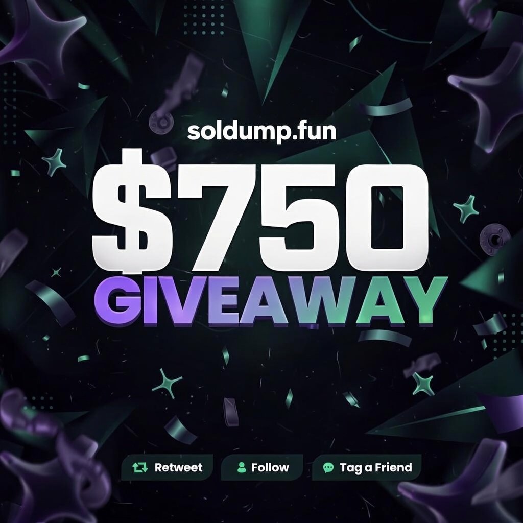 soldumpdotfun's tweet image. 💰$750 Twitter Giveaway - 2 winners, $375 each!

✅Follow @soldumpdotfun
✅Like &amp;amp; Retweet
✅Tag a friend