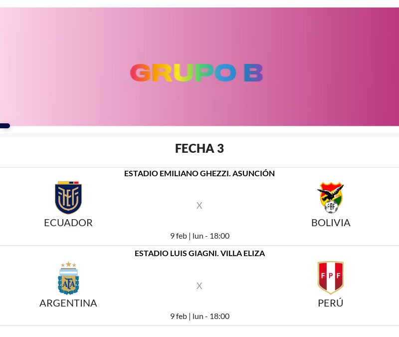 #SudaméricanoFemSub20 ⚽️
Grupo B 

● Resultados fecha 2
● Posiciones 
● Fecha 3