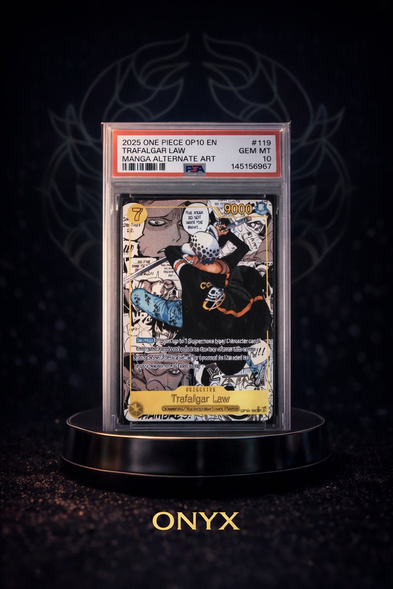 Intern decided to go on a buying spree this wknd &amp; picked up a BGS 10  PRB01 Nami Manga, PSA 10 OP-05 Wanted Poster Luffy, and a OP10 Manga Law.

The booba nami has been added to our $100 claw and the boys have been added into our 25$ machine.

4x points for 48h | soon $onyx