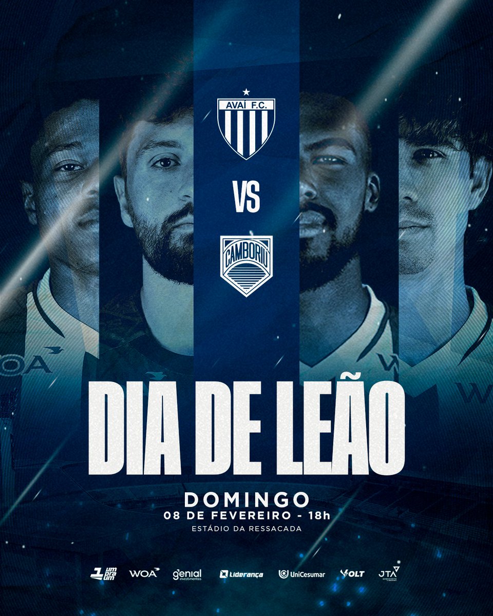🦁💪 HOJE É DIA DE LEÃO NAS QUARTAS DO CATARINENSE 2026!

⚽ @avaifc x Camboriú
⏰ 18h
🏟 Estádio da Ressacada
📺 NSCTV
📻 Youtube.com/@AvaiPlay

#TodosPeloAvaí
