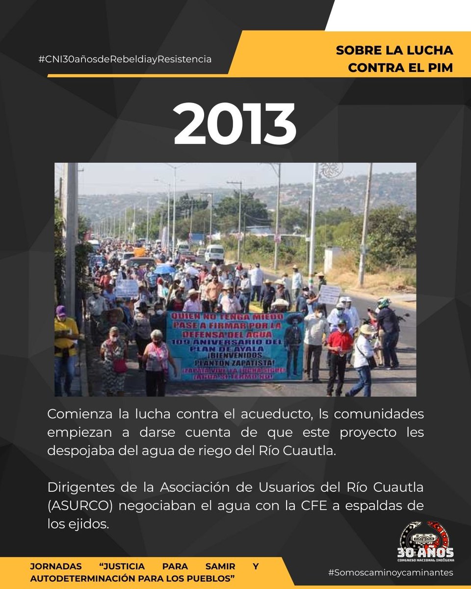 FRENTE DE PUEBLOS EN DEFENSA DE LA TIERRA Y EL AGUA-MORELOS, PUEBLA, TLAXCALA
PARTE 1

Suscribe esta convocatoria y registra tus actividades al correo electrónico cnicomunicacion@gmail.com

#CNI30añosdeRebeldiayResistencia #Somoscaminoycaminantes

wp.me/p8qHTQ-34C