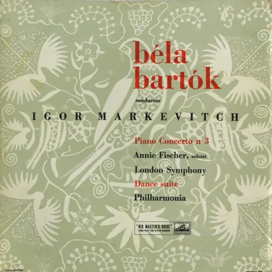 今しがたラジオでアニー・フィッシャー＆イーゴリ・マルケヴィッチの共演によるバルトークの第三ピアノ協奏曲の秀演が流れたあと、「彼女は自分の録音にも厳しく、このバルトークも生前には発売されなかった」云々と説明されたようだが、御冗談でしょ！ ちゃんとLPが出ており、永らく愛聴している。