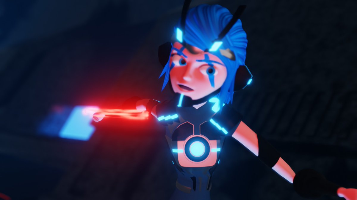 aitorpaez_'s tweet photo. Cloe, con su armadura nero, y corriendo y esquivando los láseres. Blender.

#sendokai #sendokairevolutions #sendokaichampions #sendokaisengate #blender #b3d https://t.co/uKEVM7vdhZ