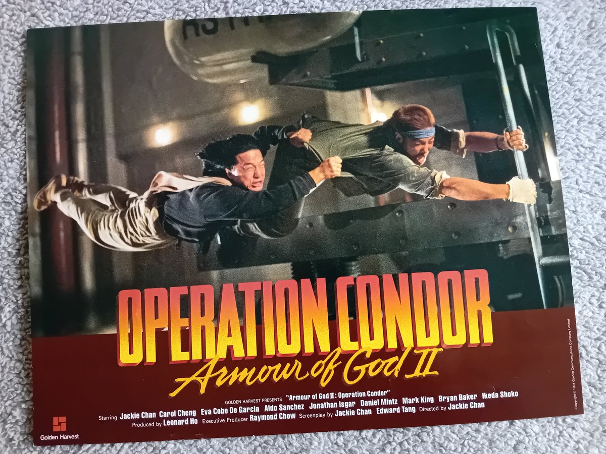 KevinChan478's tweet photo. Armour of God II: Operation Condor (1991) English export lobby cards 5 & 6, and 2 Hong Kong lobby cards
#ArmourofGodII #OperationCondor #ProjectEagle #35thanniversary #LobbyCards #JackieChan #CarolCheng #EvaCobo #ShôkoIkeda #JonathanIsgar #VincentLyn #GoldenHarvest https://t.co/r14YHtp8JQ