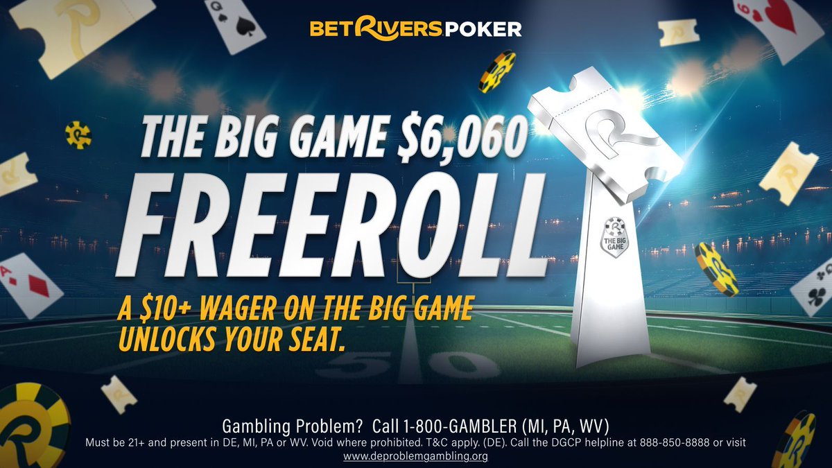 🏈 IT’S ALMOST BIG GAME TIME 🏈

Place a $10+ real-money bet and earn a seat in the $6,060 Big Game Freeroll 🎟️

Feb 11 @ 8 PM ET. 

No opt-in. Just play.