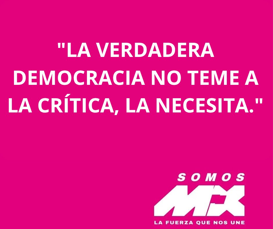 ¡No le tengamos miedo al diálogo! 📢 La democracia se fortalece cuando cuestionamos, cuando exigimos cuentas y cuando participamos activamente.

​¡En Somos MX creemos en la fuerza de tu voz! 👊💖

#SomosMX #SomosMXMorelos #LaFuerzaQueNosUne #AFILIATE