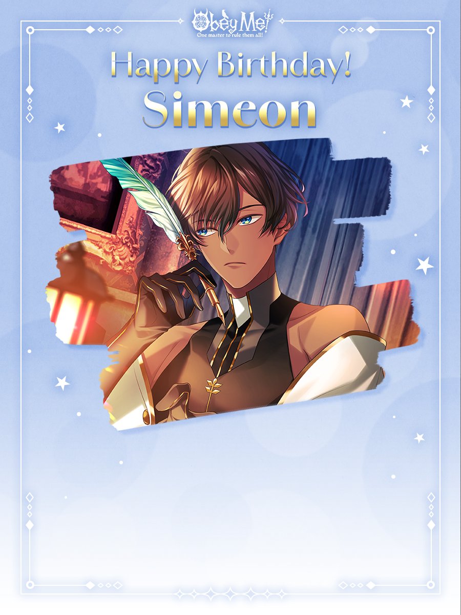 皆さん
2/10は……シメオンの誕生日です！✨

好きなメッセージカードにシメオンへの愛をたくさん書き連ねてください！
特別な日を一緒にお祝いする準備をしましょう💝

↓ハッシュタグは↓
#ObeyMeBD
#HappyBirthdaySimeon