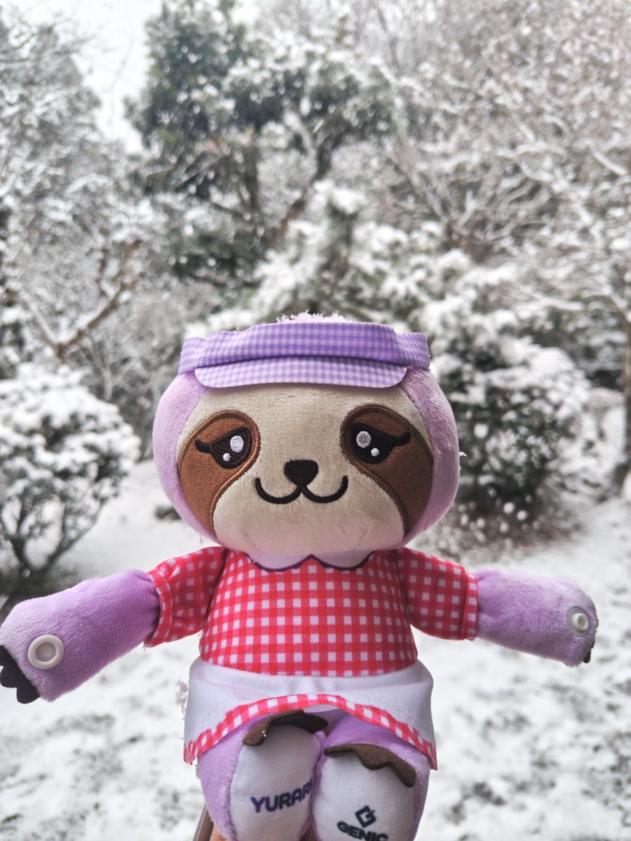 雪降った〜！☃
ってめっちゃ嬉しそうに見えるゆらちゃん💜

かわいい😊

#宇井優良梨　#GENIC