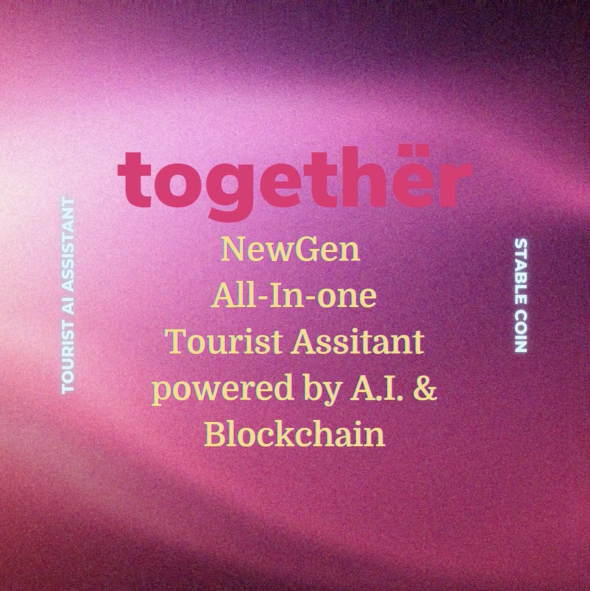 This is Togethër.

Not another travel app. Not another booking platform.

An all-in-one tourist assistant powered by AI and blockchain.

Your itinerary. Your wallet. Your community. All in one place.

tgt.wtf

#TogetherAI #TravelTech