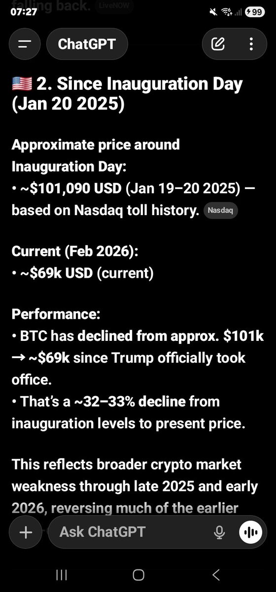 AntonKreil's tweet photo. Here's the crazy thing about BTC since Trump has taken office i.e. over the last 14 months. 

Saylor has bought 2% of all BTC supply and campaigned harder than anyone possibly could do looking for marginal buyers / "greater fools" to push it higher. 

He's engaged in financial alchemy, non stop relentless gaslighting of the public via every media channel possible, heavy handedly left giant execution footprints (some would call it intentional price manipulation) forcing it up, he's gotten hundreds of copycat companies to cookie cutter the "treasury strategy," he's tried to convince governments globally to buy it at all time highs, even campaigned in person at the White House directly to the President to amend regs and buy it as a government balance sheet "strategic" investment.., 

... and whats the Price Action? 
BTC is flat since the 2024 election result AND down 30%+ since Trumps inauguration day. 

In trying to build a greater fool strategy, Saylor himself has ironically become the greater fool. There is no marginal buyer. HE WAS the marginal buyer, that took it from 60K to 120K, and now he's underwater, with capital markets likely shutting him out (no ammo) and left holding the bag with nowhere to turn for a bailout. 

... and remember all this has happened with the backdrop of a rate cutting cycle. The most accomodative monetary policy environment possible you could hope for as a BTC holder.

Meanwhile millions of Retail Trader Wojacks globally are on their knees praying for a miracle for it to go up. 

This is a modern day comical nihilist disaster / tragedy. 
What a mess! 🤣