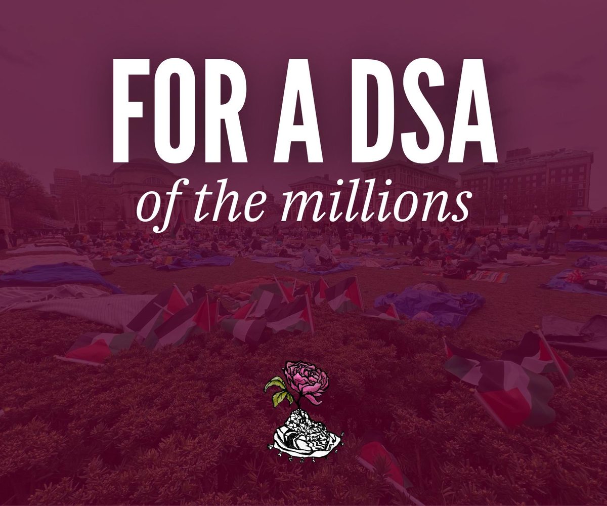 For a DSA of the millions. For resistance until liberation. 🌺

Read our statement on the historic growth of DSA to 100,000 members!  open.substack.com/pub/sor4dsa/p/…