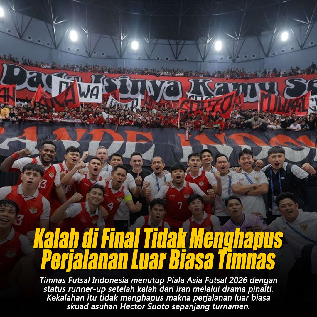 Ligabintang_Web's tweet photo. Timnas Futsal Indonesia menutup Piala Asia Futsal 2026 dengan status runner-up setelah kalah dari Iran melalui drama adu penalti.

Baca Selengkapnya >>> https://t.co/A2DxOO8Usm
Jadwal Prediksi Bola Akurat >>>  https://t.co/qBte2q1KW2 https://t.co/nbUhgRaGlD
