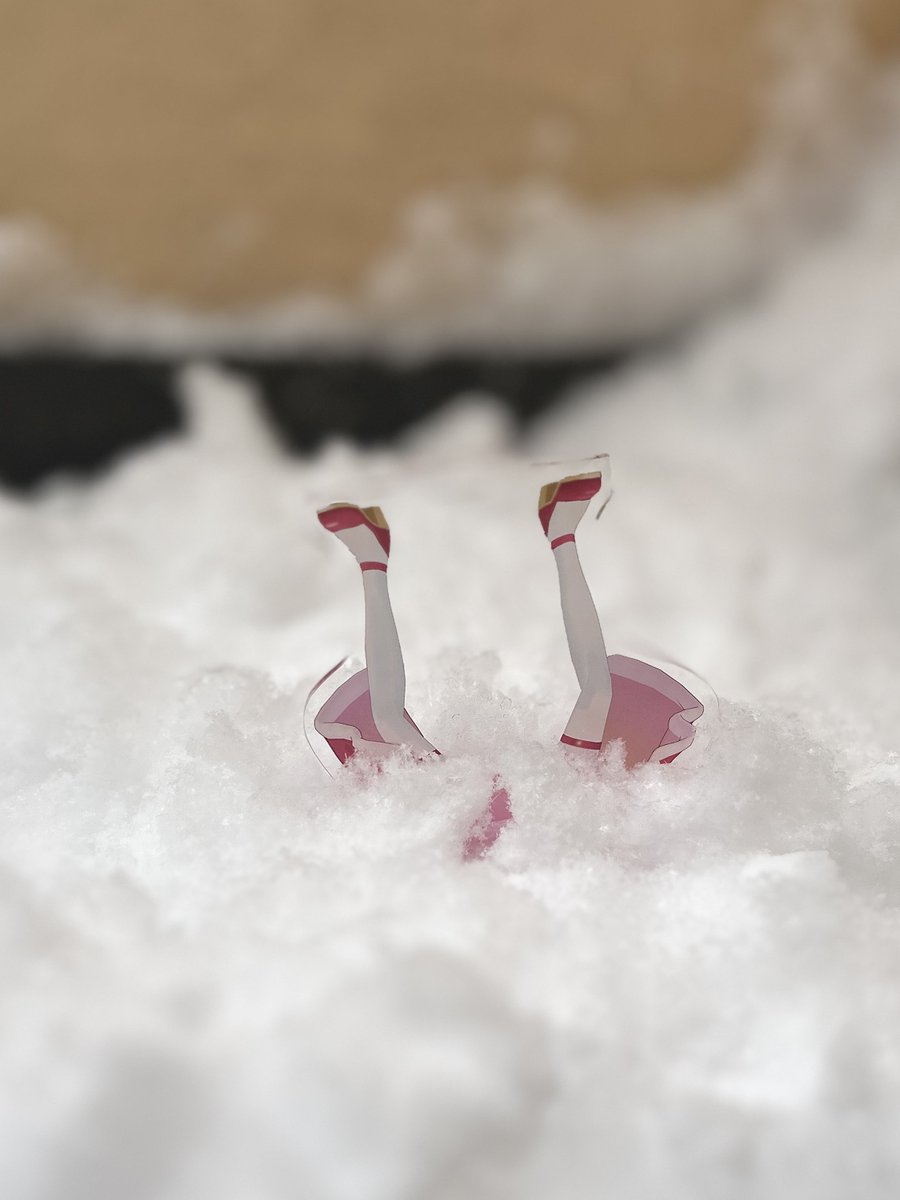 名取、雪だよ