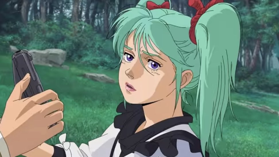 閃ハサのここがヤバいよその3
記憶の中の二人だけキャラデザが逆シャア風。現代と80年代二つの作品のキャラを無理矢理同居させる事で生じる歪みを病的なシーン作りに利用している。クェスの鮮やかな髪色から最終バトルのあの人に至ってこのズレは極大化する。違和感の完全なコントロール。怖いです😨