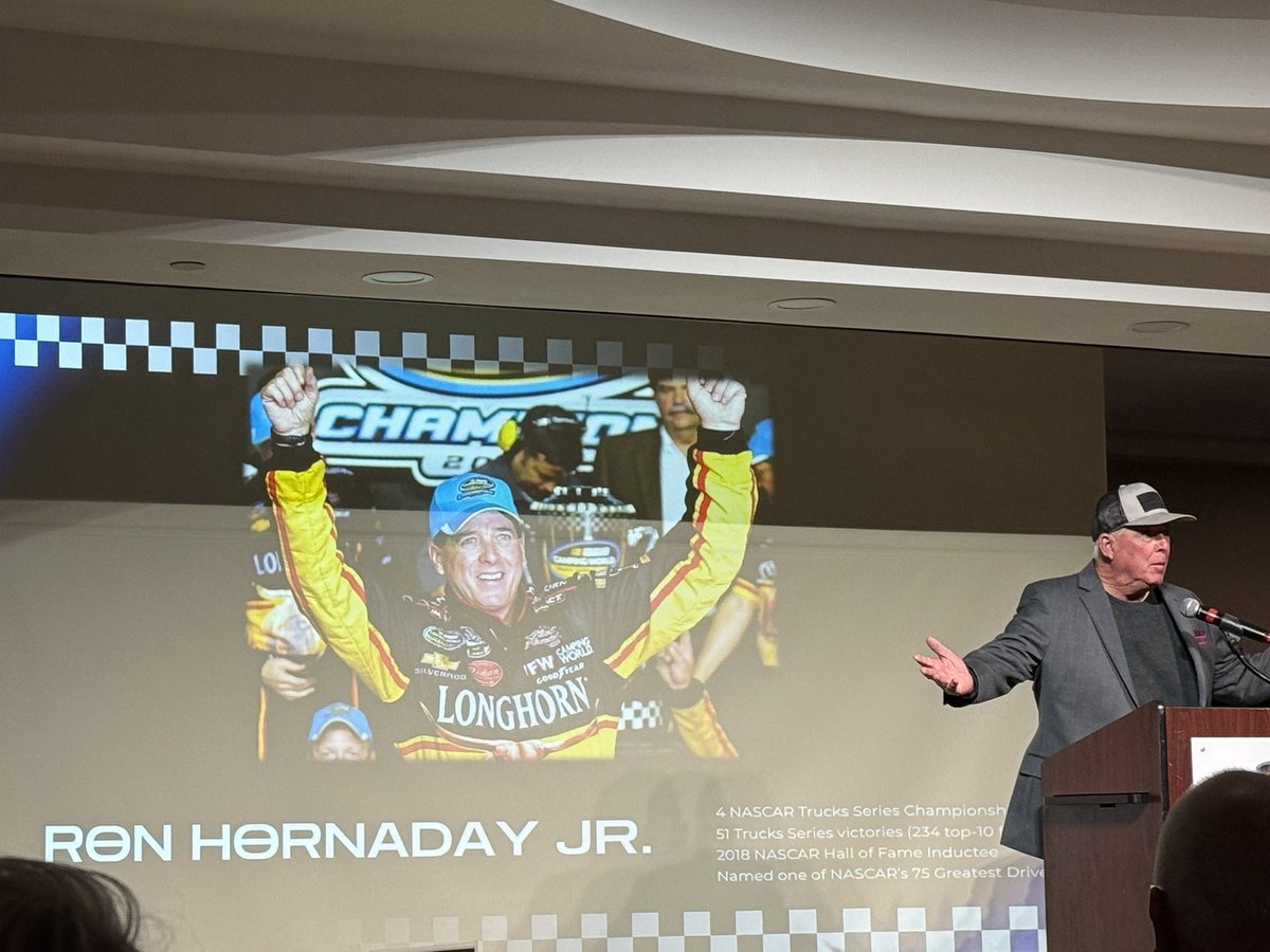 NMPAonline's tweet photo. .@RonHornaday is now a National Motorsports Press Association Hall of Famer. https://t.co/ffQe9umzke