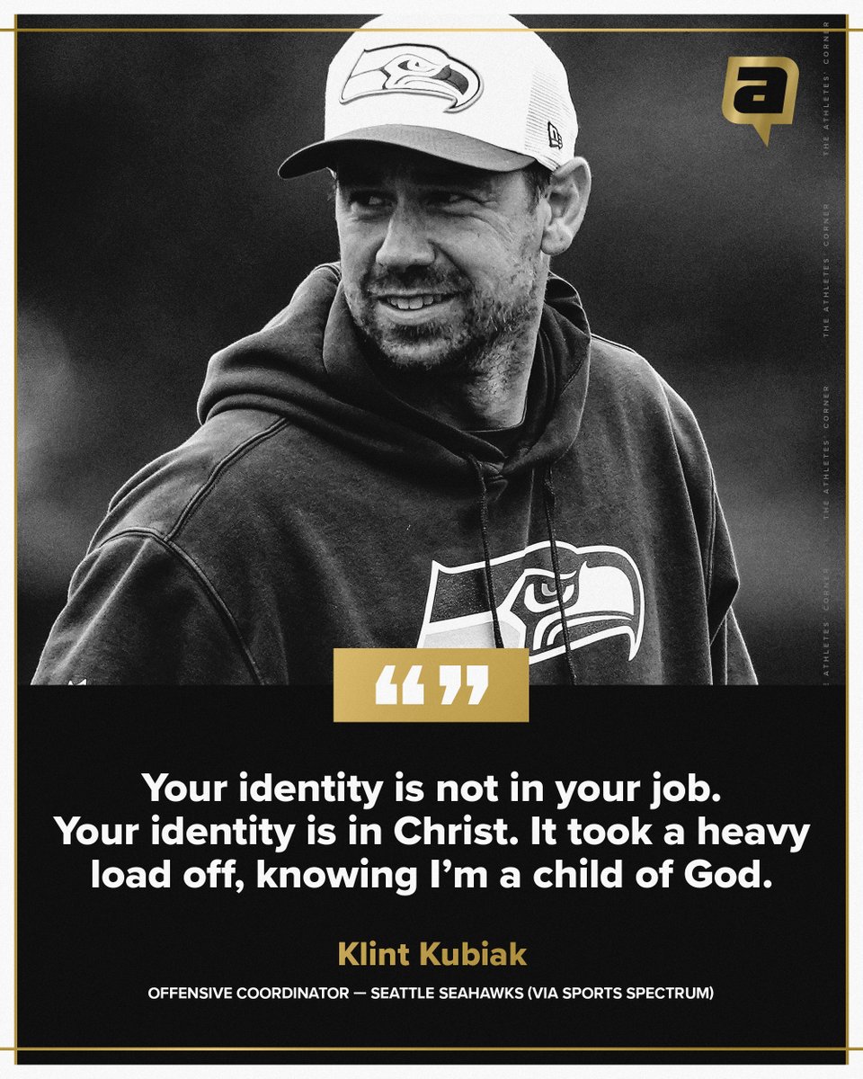 AthletesCorner_'s tweet image. Seahawks' OC Klint Kubiak highlighted finding his identity in Christ and leaning into being a child of God, husband and father more than being a football coach.

Kubiak also reportedly gifted the Seahawks’ players and coaches bibles for Christmas.

(h/t @Sports_Spectrum)