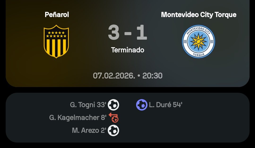 #LigaAufUruguaya ⚽️🇺🇾
Torneo Apertura  - Fecha 1

Resultado final