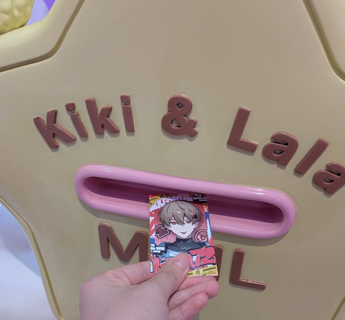 キキララになつくんのチェキ送って布教したよ〜❣️これでキキララはな