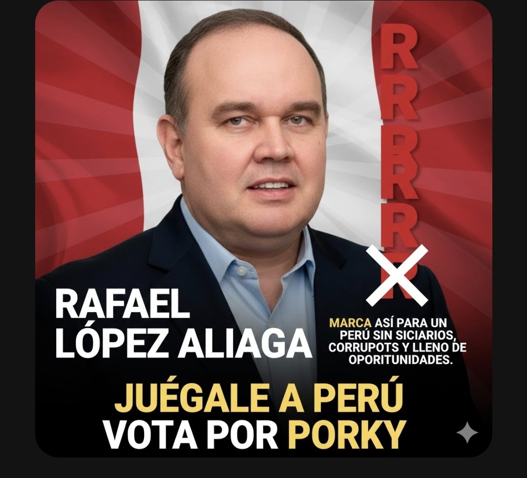 𝗥𝗘𝗡𝗢𝗩𝗔𝗖𝗜Ó𝗡 𝗣𝗢𝗣𝗨𝗟𝗔𝗥 es la única opción de vivir en un país civilizado, con orden y sin corrupción. 
       NO MÁS MUERTOS 
        DE LOS BUENOS 
🚨 RAFAEL LOPEZ ALIAGA 🚨